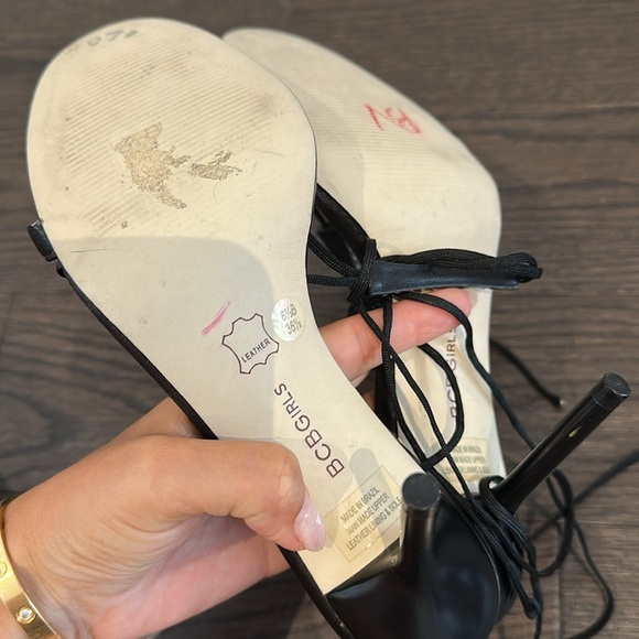 BCBGirls black Laceup heel size 6.5 - Picture 2 of 4